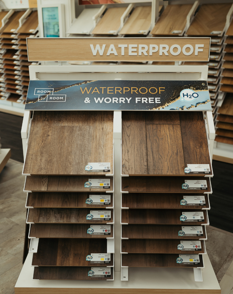 installed vinyl flooring in home